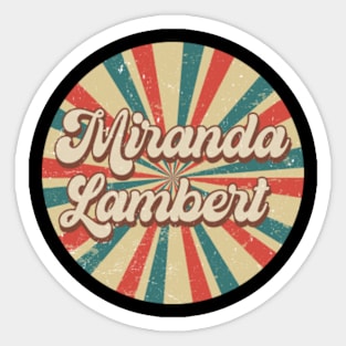 Circle Design Miranda Proud Name Birthday 70s 80s 90s Sticker